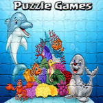 Cartoon puzzle pentru copii